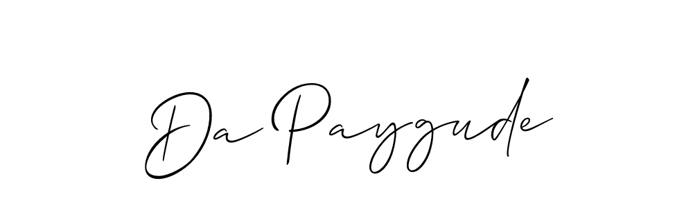 How to make Da Paygude signature? Allison_Script is a professional autograph style. Create handwritten signature for Da Paygude name. Da Paygude signature style 2 images and pictures png