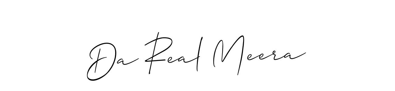 The best way (Allison_Script) to make a short signature is to pick only two or three words in your name. The name Da Real Meera include a total of six letters. For converting this name. Da Real Meera signature style 2 images and pictures png