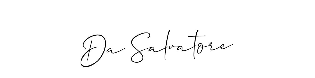 Create a beautiful signature design for name Da Salvatore. With this signature (Allison_Script) fonts, you can make a handwritten signature for free. Da Salvatore signature style 2 images and pictures png