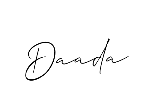 if you are searching for the best signature style for your name Daada. so please give up your signature search. here we have designed multiple signature styles  using Allison_Script. Daada signature style 2 images and pictures png