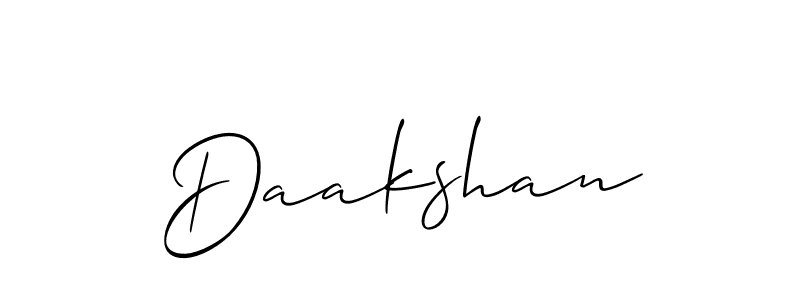 Make a beautiful signature design for name Daakshan. With this signature (Allison_Script) style, you can create a handwritten signature for free. Daakshan signature style 2 images and pictures png
