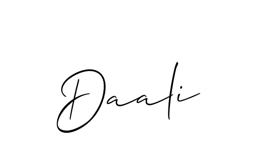 Daali stylish signature style. Best Handwritten Sign (Allison_Script) for my name. Handwritten Signature Collection Ideas for my name Daali. Daali signature style 2 images and pictures png