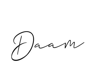 It looks lik you need a new signature style for name Daam. Design unique handwritten (Allison_Script) signature with our free signature maker in just a few clicks. Daam signature style 2 images and pictures png