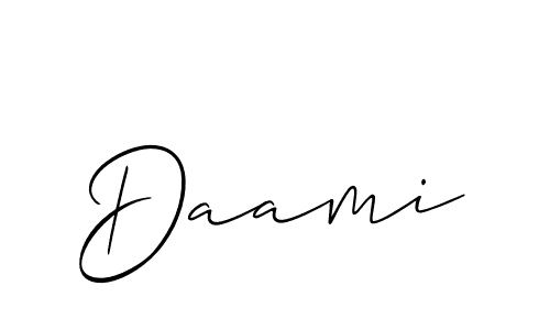 Similarly Allison_Script is the best handwritten signature design. Signature creator online .You can use it as an online autograph creator for name Daami. Daami signature style 2 images and pictures png