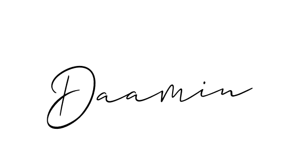 Design your own signature with our free online signature maker. With this signature software, you can create a handwritten (Allison_Script) signature for name Daamin. Daamin signature style 2 images and pictures png