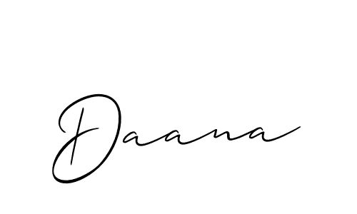 Design your own signature with our free online signature maker. With this signature software, you can create a handwritten (Allison_Script) signature for name Daana. Daana signature style 2 images and pictures png