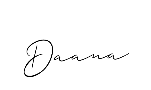 Design your own signature with our free online signature maker. With this signature software, you can create a handwritten (Allison_Script) signature for name Daana. Daana signature style 2 images and pictures png