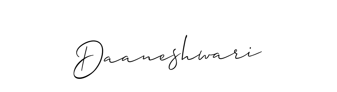 Allison_Script is a professional signature style that is perfect for those who want to add a touch of class to their signature. It is also a great choice for those who want to make their signature more unique. Get Daaneshwari name to fancy signature for free. Daaneshwari signature style 2 images and pictures png