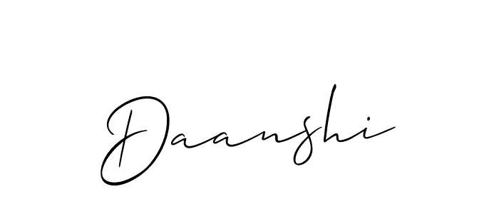 How to Draw Daanshi signature style? Allison_Script is a latest design signature styles for name Daanshi. Daanshi signature style 2 images and pictures png