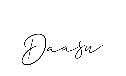 Use a signature maker to create a handwritten signature online. With this signature software, you can design (Allison_Script) your own signature for name Daasu. Daasu signature style 2 images and pictures png