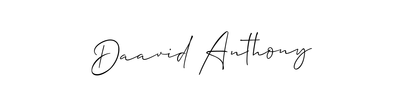 if you are searching for the best signature style for your name Daavid Anthony. so please give up your signature search. here we have designed multiple signature styles  using Allison_Script. Daavid Anthony signature style 2 images and pictures png