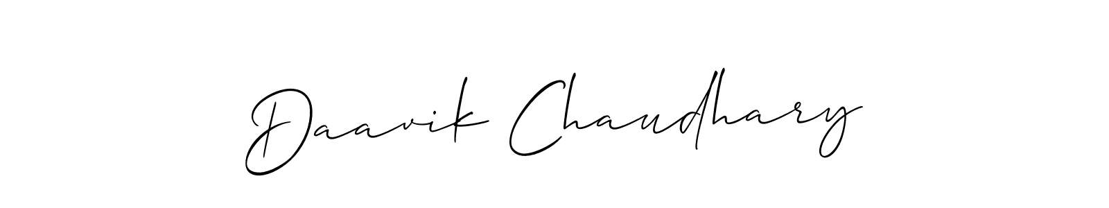 Create a beautiful signature design for name Daavik Chaudhary. With this signature (Allison_Script) fonts, you can make a handwritten signature for free. Daavik Chaudhary signature style 2 images and pictures png