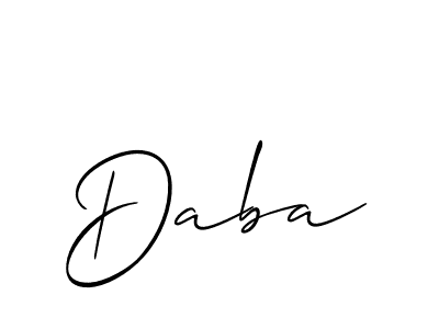 Similarly Allison_Script is the best handwritten signature design. Signature creator online .You can use it as an online autograph creator for name Daba. Daba signature style 2 images and pictures png