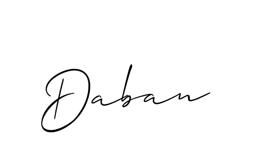 Allison_Script is a professional signature style that is perfect for those who want to add a touch of class to their signature. It is also a great choice for those who want to make their signature more unique. Get Daban name to fancy signature for free. Daban signature style 2 images and pictures png