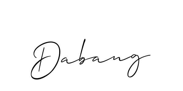 Also we have Dabang name is the best signature style. Create professional handwritten signature collection using Allison_Script autograph style. Dabang signature style 2 images and pictures png