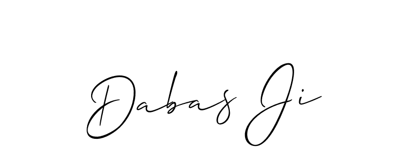 Use a signature maker to create a handwritten signature online. With this signature software, you can design (Allison_Script) your own signature for name Dabas Ji. Dabas Ji signature style 2 images and pictures png