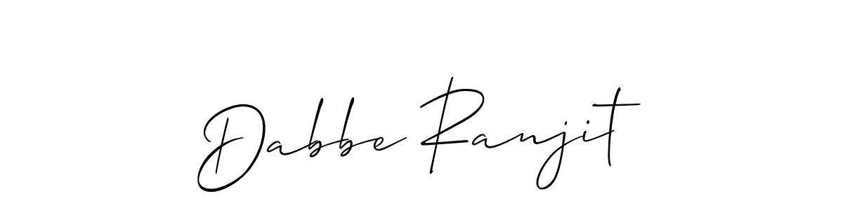 Dabbe Ranjit stylish signature style. Best Handwritten Sign (Allison_Script) for my name. Handwritten Signature Collection Ideas for my name Dabbe Ranjit. Dabbe Ranjit signature style 2 images and pictures png