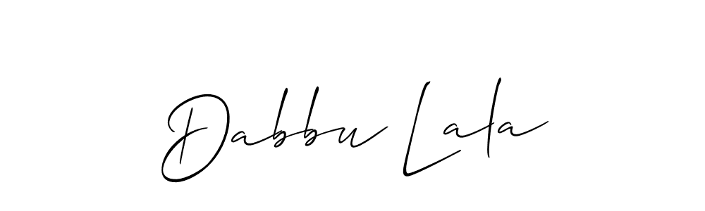 How to make Dabbu Lala signature? Allison_Script is a professional autograph style. Create handwritten signature for Dabbu Lala name. Dabbu Lala signature style 2 images and pictures png
