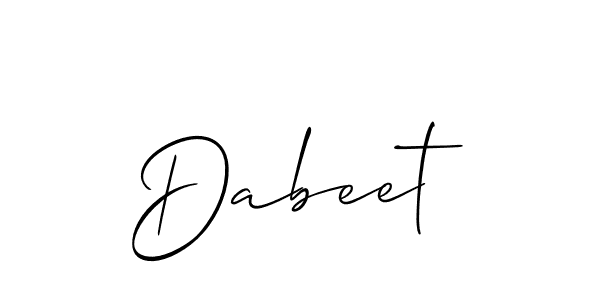 Best and Professional Signature Style for Dabeet. Allison_Script Best Signature Style Collection. Dabeet signature style 2 images and pictures png