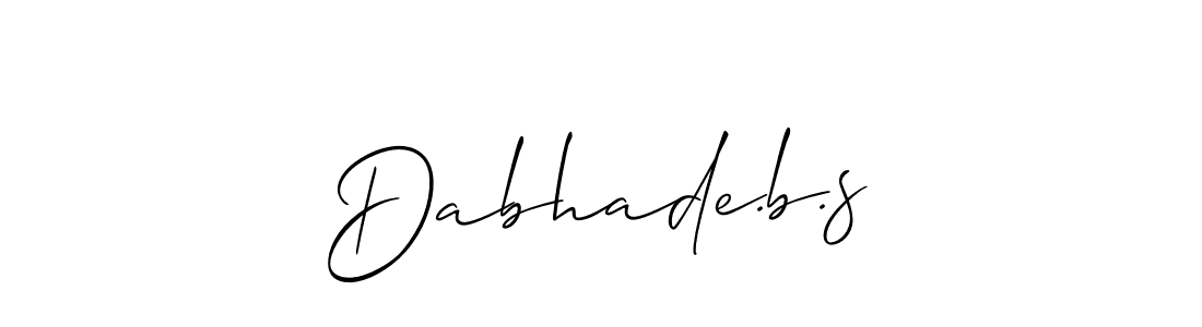 You should practise on your own different ways (Allison_Script) to write your name (Dabhade.b.s) in signature. don't let someone else do it for you. Dabhade.b.s signature style 2 images and pictures png