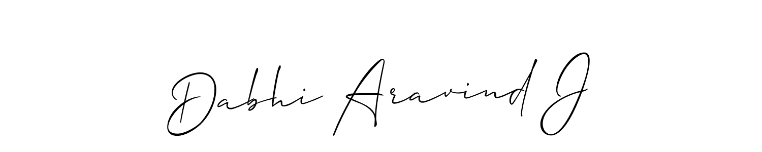 It looks lik you need a new signature style for name Dabhi Aravind J. Design unique handwritten (Allison_Script) signature with our free signature maker in just a few clicks. Dabhi Aravind J signature style 2 images and pictures png