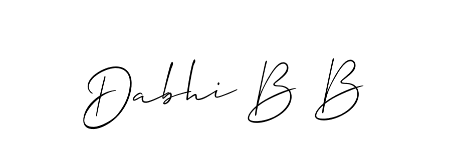 Allison_Script is a professional signature style that is perfect for those who want to add a touch of class to their signature. It is also a great choice for those who want to make their signature more unique. Get Dabhi B B name to fancy signature for free. Dabhi B B signature style 2 images and pictures png