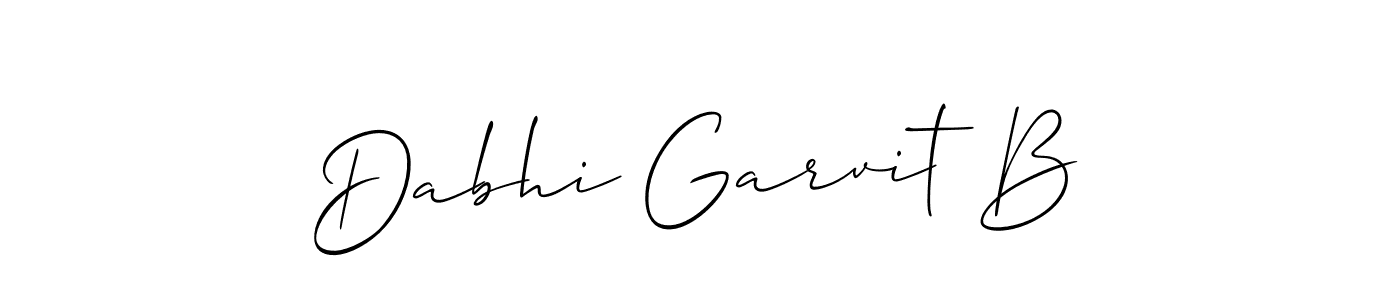 Make a beautiful signature design for name Dabhi Garvit B. Use this online signature maker to create a handwritten signature for free. Dabhi Garvit B signature style 2 images and pictures png