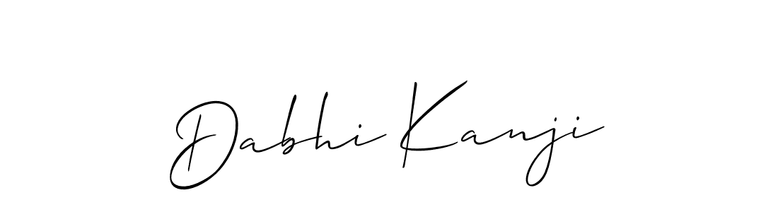 Design your own signature with our free online signature maker. With this signature software, you can create a handwritten (Allison_Script) signature for name Dabhi Kanji. Dabhi Kanji signature style 2 images and pictures png