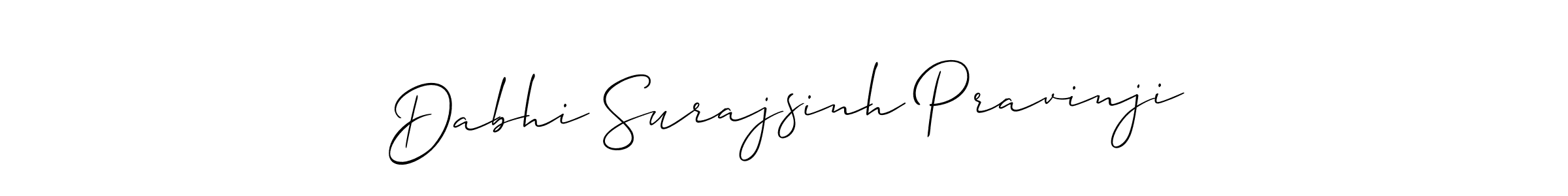 Similarly Allison_Script is the best handwritten signature design. Signature creator online .You can use it as an online autograph creator for name Dabhi Surajsinh Pravinji. Dabhi Surajsinh Pravinji signature style 2 images and pictures png