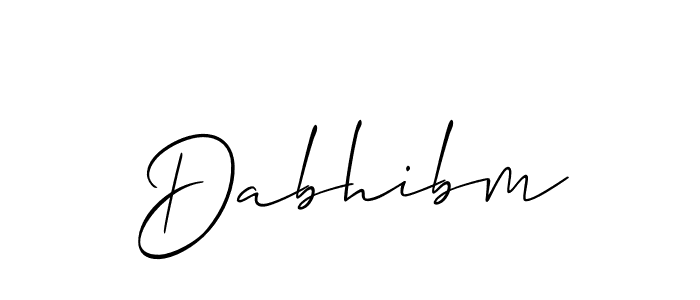 if you are searching for the best signature style for your name Dabhibm. so please give up your signature search. here we have designed multiple signature styles  using Allison_Script. Dabhibm signature style 2 images and pictures png