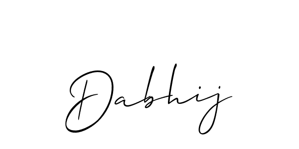 How to make Dabhij name signature. Use Allison_Script style for creating short signs online. This is the latest handwritten sign. Dabhij signature style 2 images and pictures png