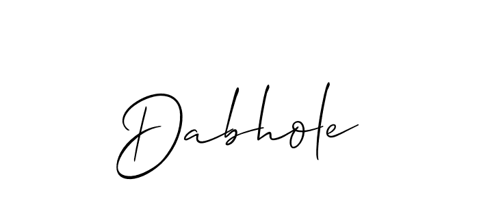 How to make Dabhole name signature. Use Allison_Script style for creating short signs online. This is the latest handwritten sign. Dabhole signature style 2 images and pictures png