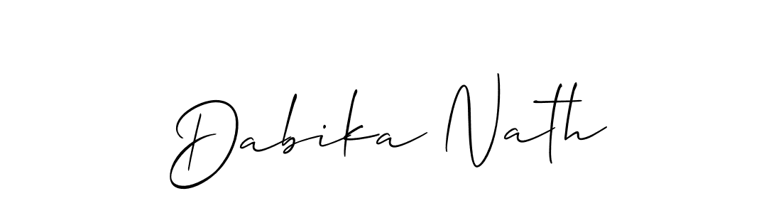 You should practise on your own different ways (Allison_Script) to write your name (Dabika Nath) in signature. don't let someone else do it for you. Dabika Nath signature style 2 images and pictures png