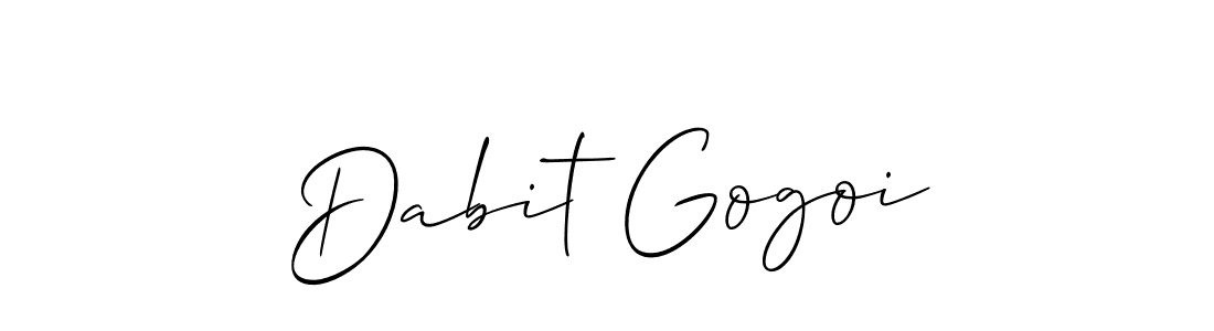 Dabit Gogoi stylish signature style. Best Handwritten Sign (Allison_Script) for my name. Handwritten Signature Collection Ideas for my name Dabit Gogoi. Dabit Gogoi signature style 2 images and pictures png