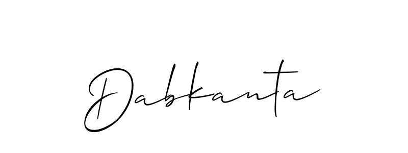 How to make Dabkanta name signature. Use Allison_Script style for creating short signs online. This is the latest handwritten sign. Dabkanta signature style 2 images and pictures png