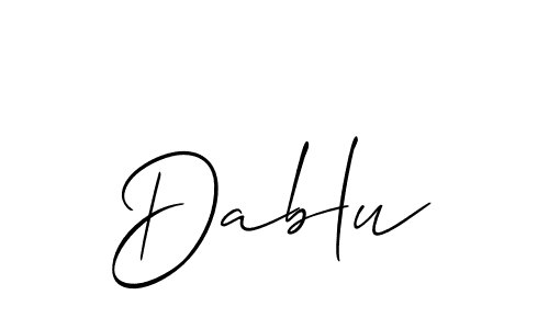 Once you've used our free online signature maker to create your best signature Allison_Script style, it's time to enjoy all of the benefits that Dablu name signing documents. Dablu signature style 2 images and pictures png