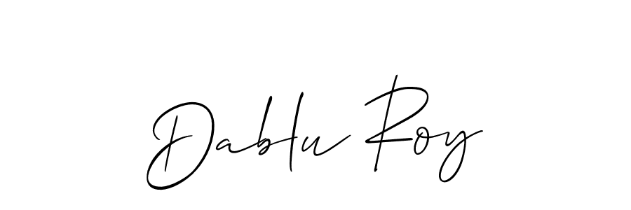 How to Draw Dablu Roy signature style? Allison_Script is a latest design signature styles for name Dablu Roy. Dablu Roy signature style 2 images and pictures png