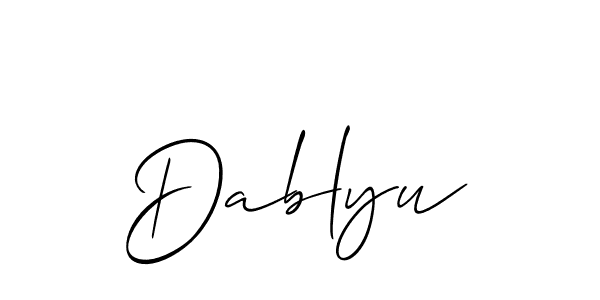 Similarly Allison_Script is the best handwritten signature design. Signature creator online .You can use it as an online autograph creator for name Dablyu. Dablyu signature style 2 images and pictures png