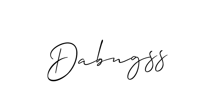 Make a short Dabngss signature style. Manage your documents anywhere anytime using Allison_Script. Create and add eSignatures, submit forms, share and send files easily. Dabngss signature style 2 images and pictures png