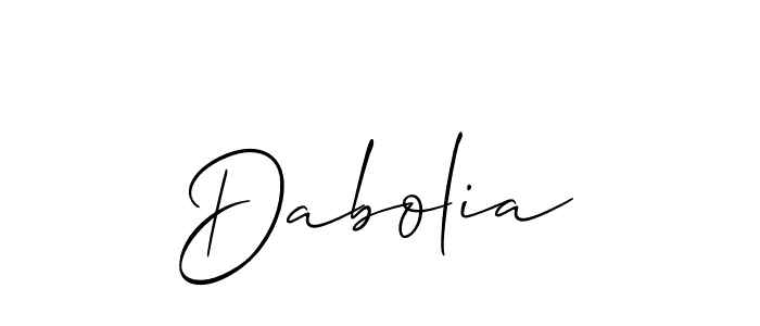 How to make Dabolia name signature. Use Allison_Script style for creating short signs online. This is the latest handwritten sign. Dabolia signature style 2 images and pictures png