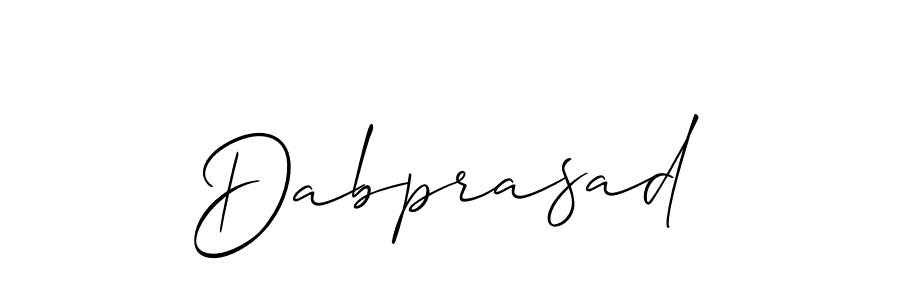 Dabprasad stylish signature style. Best Handwritten Sign (Allison_Script) for my name. Handwritten Signature Collection Ideas for my name Dabprasad. Dabprasad signature style 2 images and pictures png