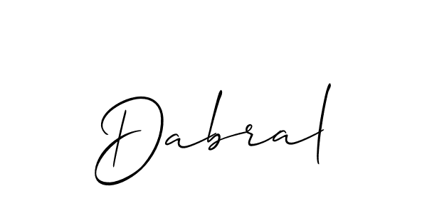 You should practise on your own different ways (Allison_Script) to write your name (Dabral) in signature. don't let someone else do it for you. Dabral signature style 2 images and pictures png