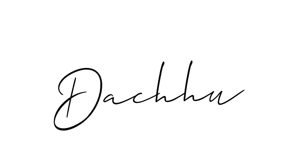 How to Draw Dachhu signature style? Allison_Script is a latest design signature styles for name Dachhu. Dachhu signature style 2 images and pictures png