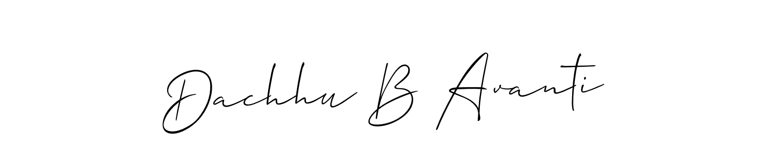 Also You can easily find your signature by using the search form. We will create Dachhu B Avanti name handwritten signature images for you free of cost using Allison_Script sign style. Dachhu B Avanti signature style 2 images and pictures png