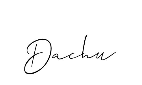 How to make Dachu signature? Allison_Script is a professional autograph style. Create handwritten signature for Dachu name. Dachu signature style 2 images and pictures png