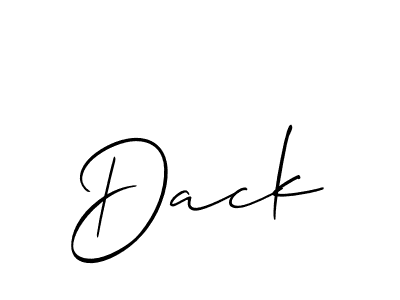 It looks lik you need a new signature style for name Dack. Design unique handwritten (Allison_Script) signature with our free signature maker in just a few clicks. Dack signature style 2 images and pictures png