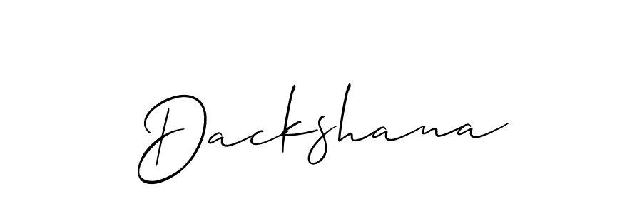 Create a beautiful signature design for name Dackshana. With this signature (Allison_Script) fonts, you can make a handwritten signature for free. Dackshana signature style 2 images and pictures png