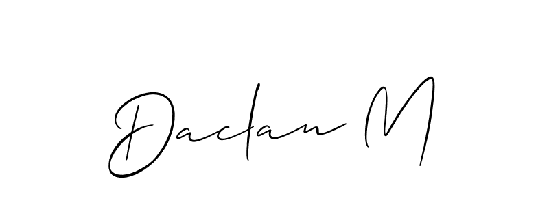 Here are the top 10 professional signature styles for the name Daclan M. These are the best autograph styles you can use for your name. Daclan M signature style 2 images and pictures png