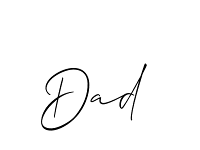 It looks lik you need a new signature style for name Dad . Design unique handwritten (Allison_Script) signature with our free signature maker in just a few clicks. Dad  signature style 2 images and pictures png
