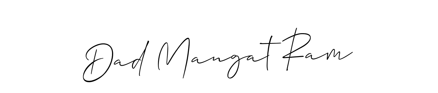 How to make Dad Mangat Ram name signature. Use Allison_Script style for creating short signs online. This is the latest handwritten sign. Dad Mangat Ram signature style 2 images and pictures png